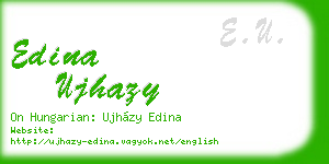edina ujhazy business card