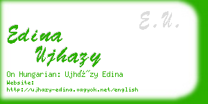 edina ujhazy business card